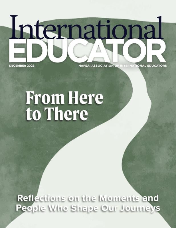 Cover for the December 2023 cover of International Educator magazine